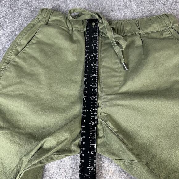 Wildfang The Essential Drawstring Pant Womens XS Green Stretch Tapered Leg - Picture 5 of 10